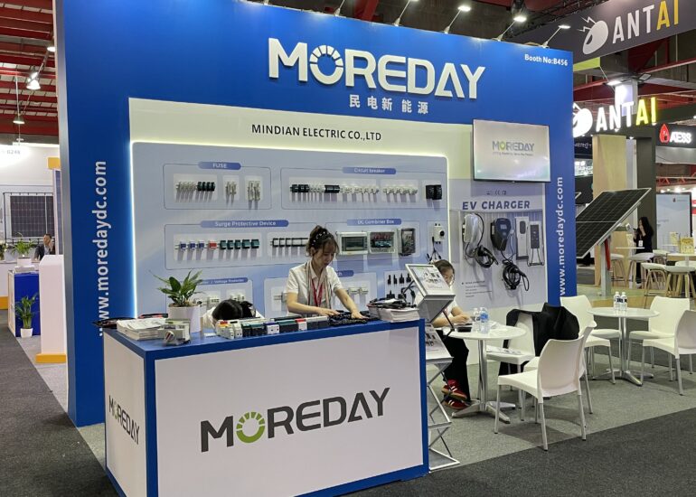Moreday Solar booth at Solar & Energy Storage Live show in Johannesburg South Africa