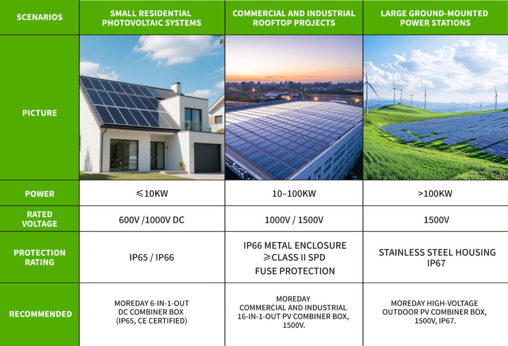 Choosing the Combiner Box Type Based on Application Scenarios 1