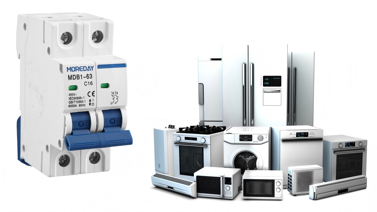 Circuit breakers protect household appliances